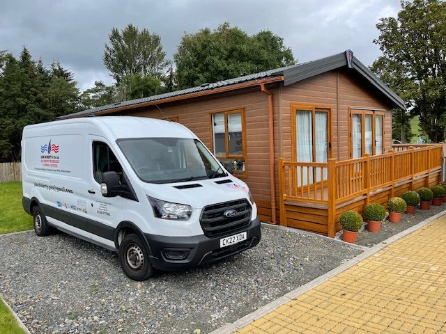 A John Doherty and Co Ltd van carrying the West Dunbartonshire Trusted Trader logo