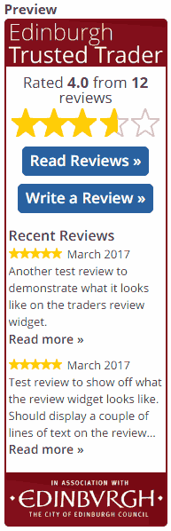 Trusted Trader review widget small